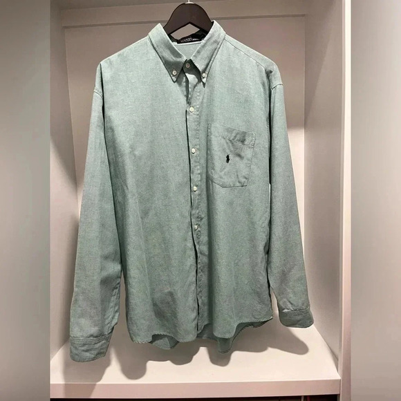Polo by Ralph Lauren size XL green button down shirt mens - Picture 1 of 6